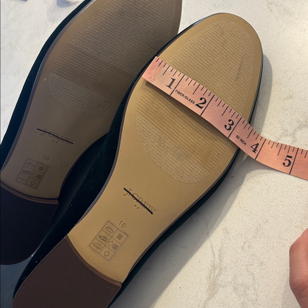 J. Crew Velvet Bit Green Elegant Holiday Loafers with Gold Accent 10 NWT - Picture 12 of 14